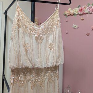 Size XS Light Pink Beaded Maxi Dress